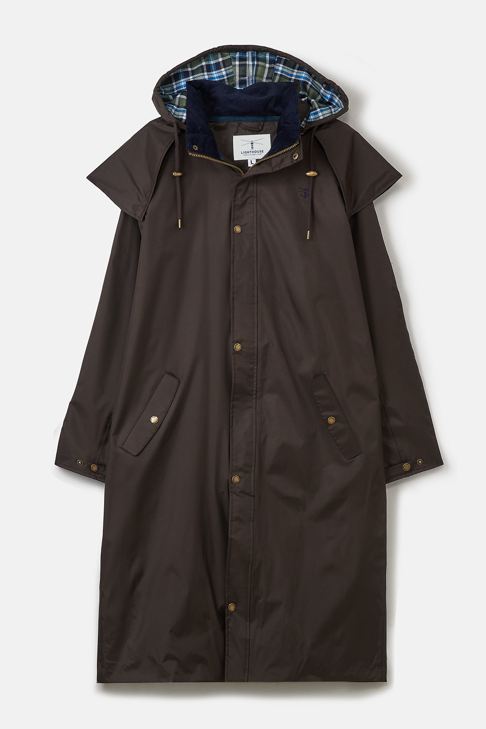 Stockman Full Length Rain Coat - Chocolate-Lighthouse