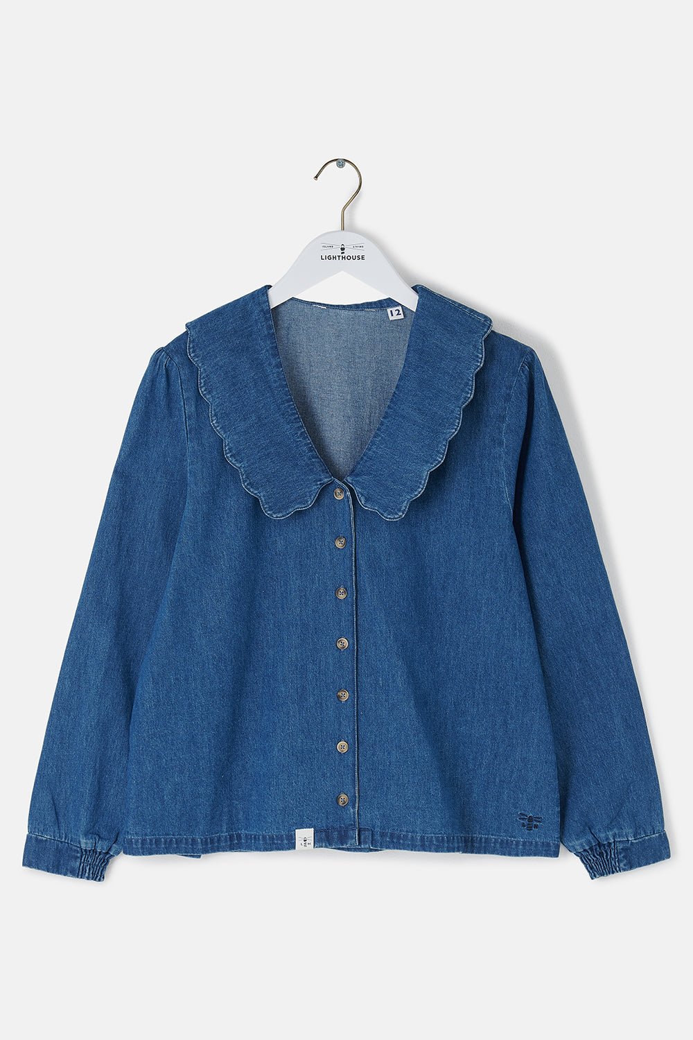 Ada Blouse - Washed Denim - Lighthouse