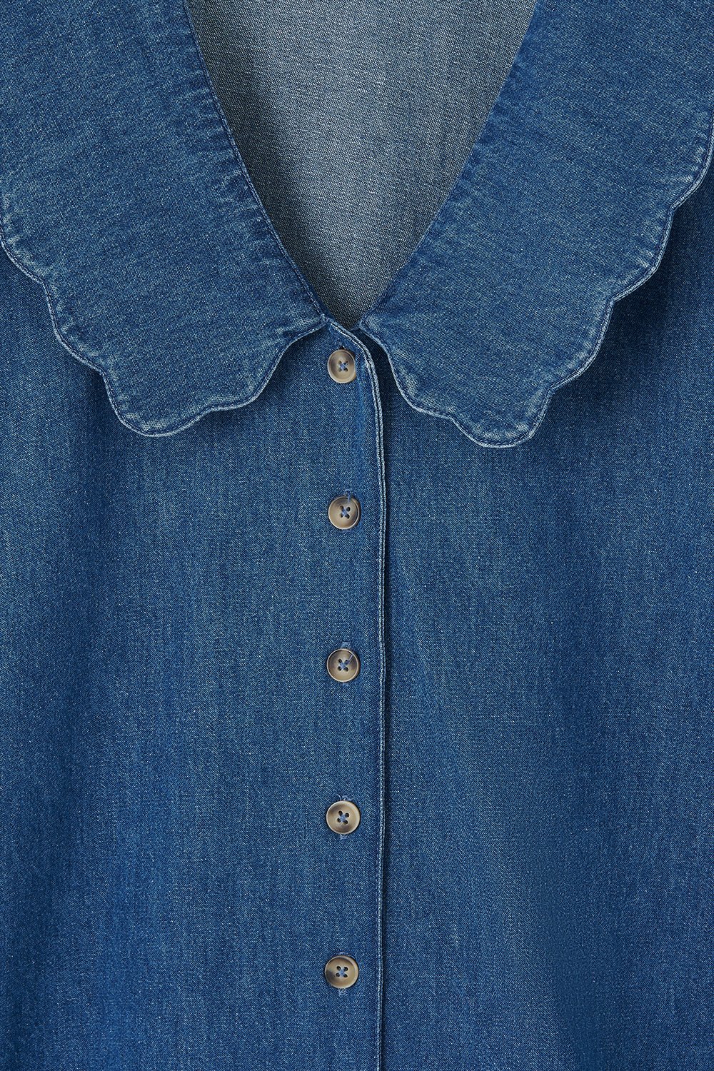 Ada Blouse - Washed Denim - Lighthouse