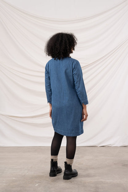 Anna Dress - Washed Denim - Lighthouse