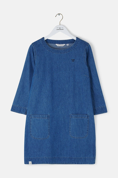 Anna Dress - Washed Denim - Lighthouse