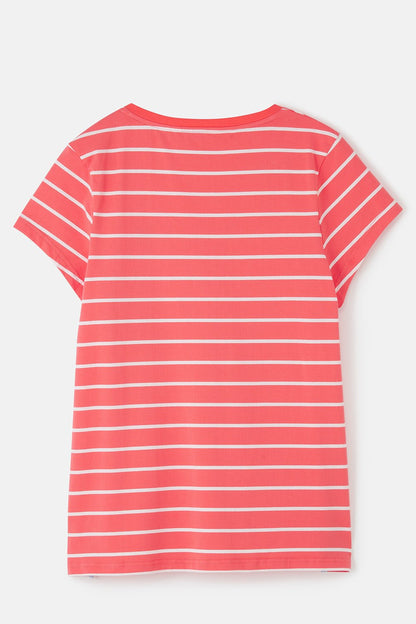 Ariana Tee - Deep Coral Stripe - Lighthouse
