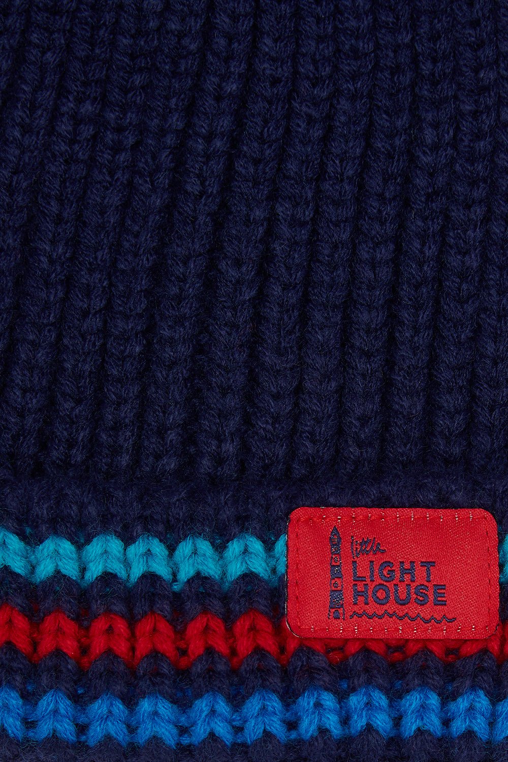 Bobbie Bobble Hat - Navy Red Blue Striped - Lighthouse