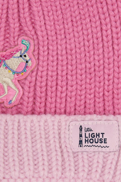 Bobbie Bobble Hat - Pink Horse - Lighthouse