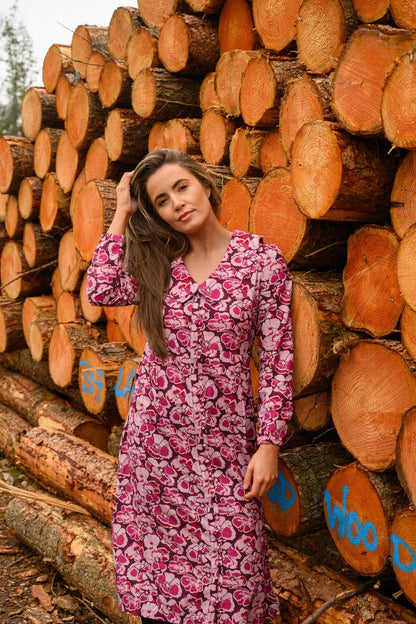 Bryony Dress - Cranberry Floral - Lighthouse