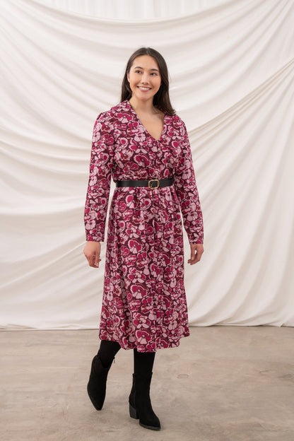 Bryony Dress - Cranberry Floral - Lighthouse