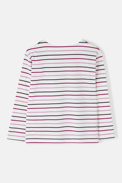 Causeway Breton Top - Cranberry Pink Stripe - Lighthouse
