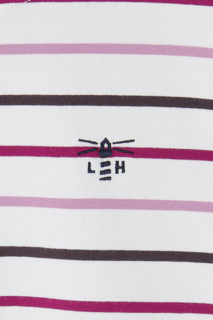 Causeway Breton Top - Cranberry Pink Stripe - Lighthouse