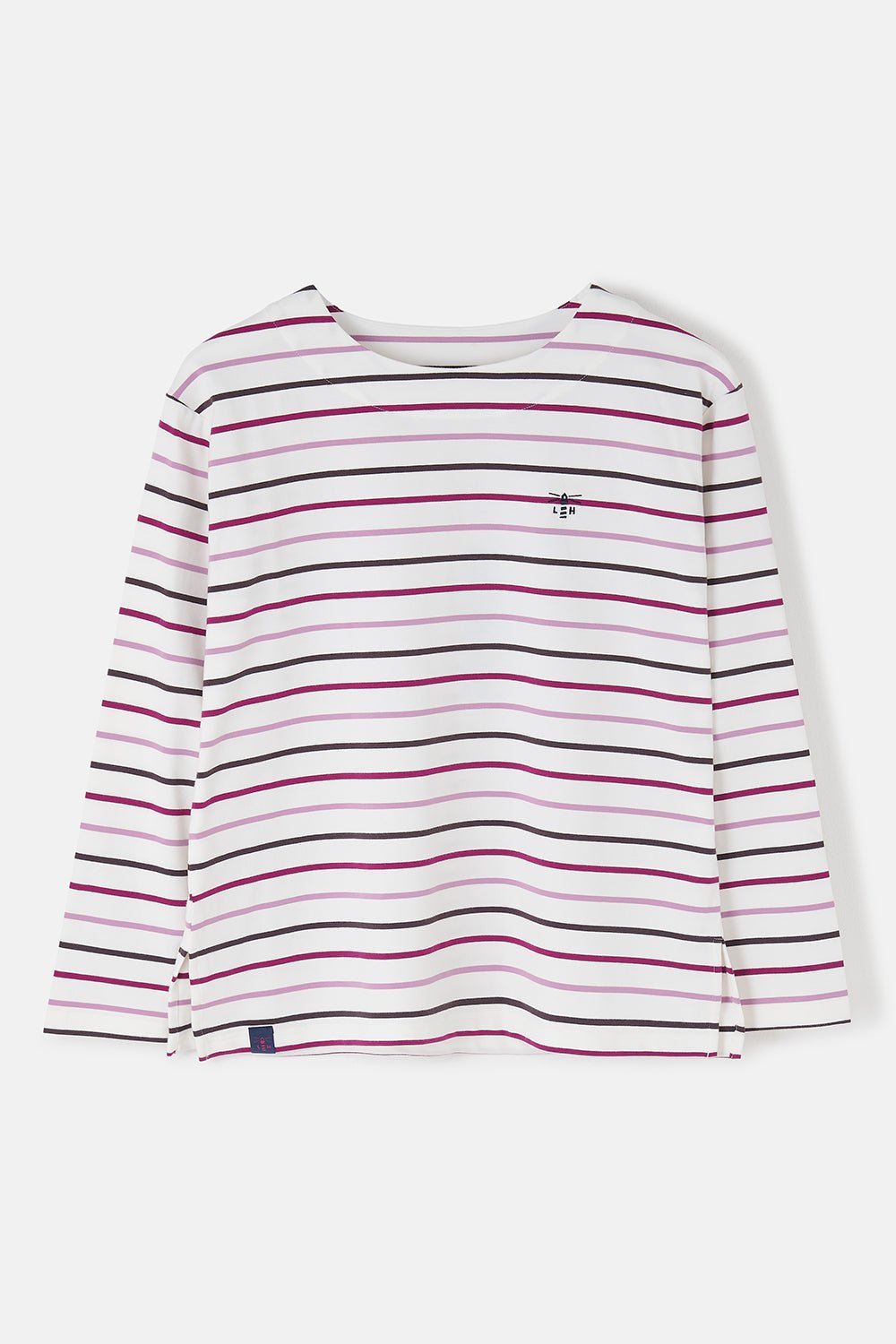 Causeway Breton Top - Cranberry Pink Stripe - Lighthouse