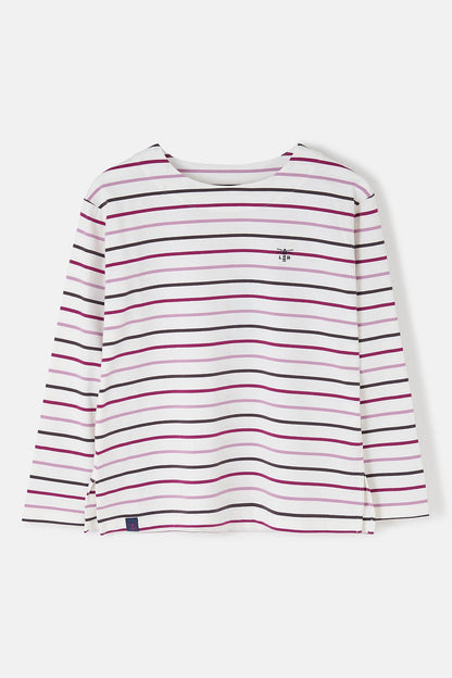 Causeway Breton Top - Cranberry Pink Stripe - Lighthouse