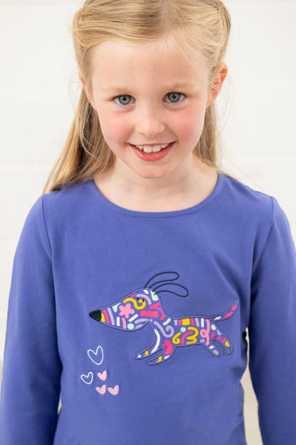 Causeway Top - Dog Print - Lighthouse