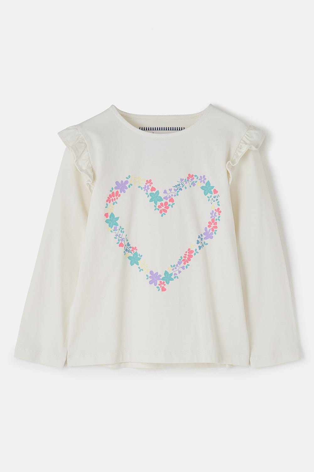 Causeway Top - Floral Heart Print - Lighthouse