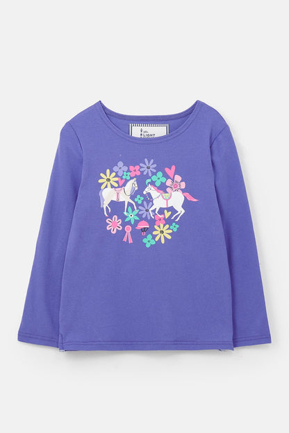 Causeway Top - Horse Print - Lighthouse