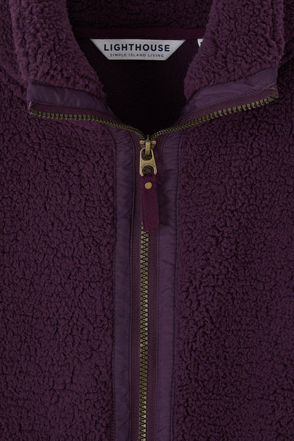 Cobh Fleece - Cranberry - Lighthouse