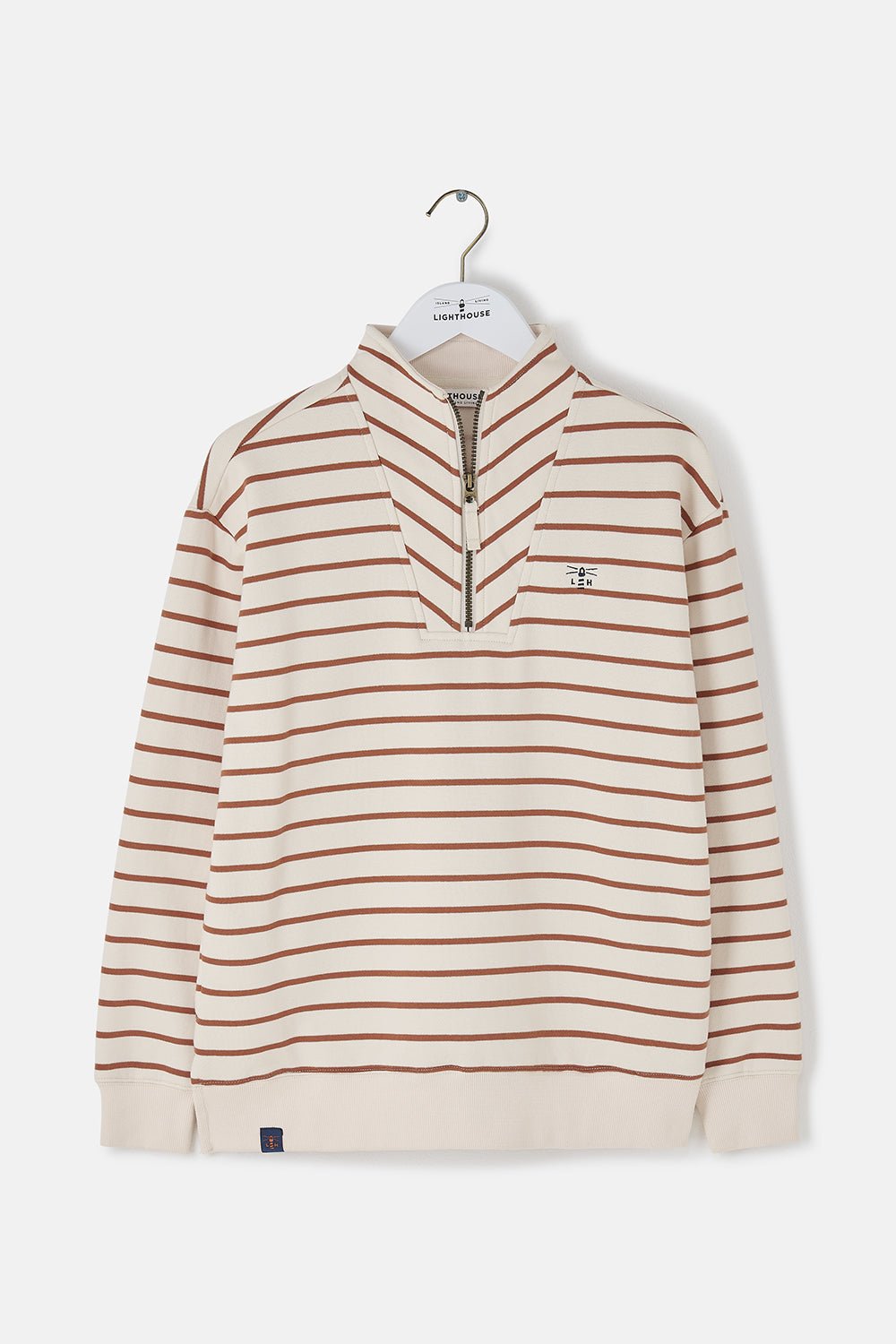 Coral Jersey - Rust Stripe - Lighthouse