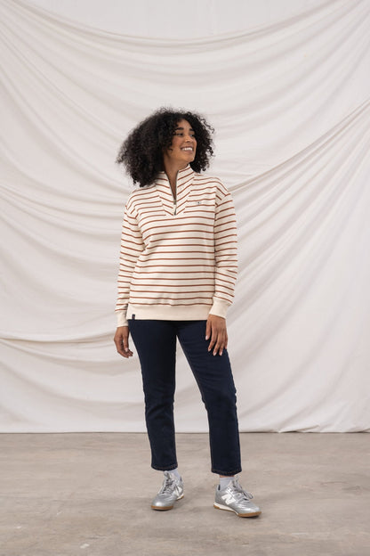 Coral Jersey - Rust Stripe - Lighthouse
