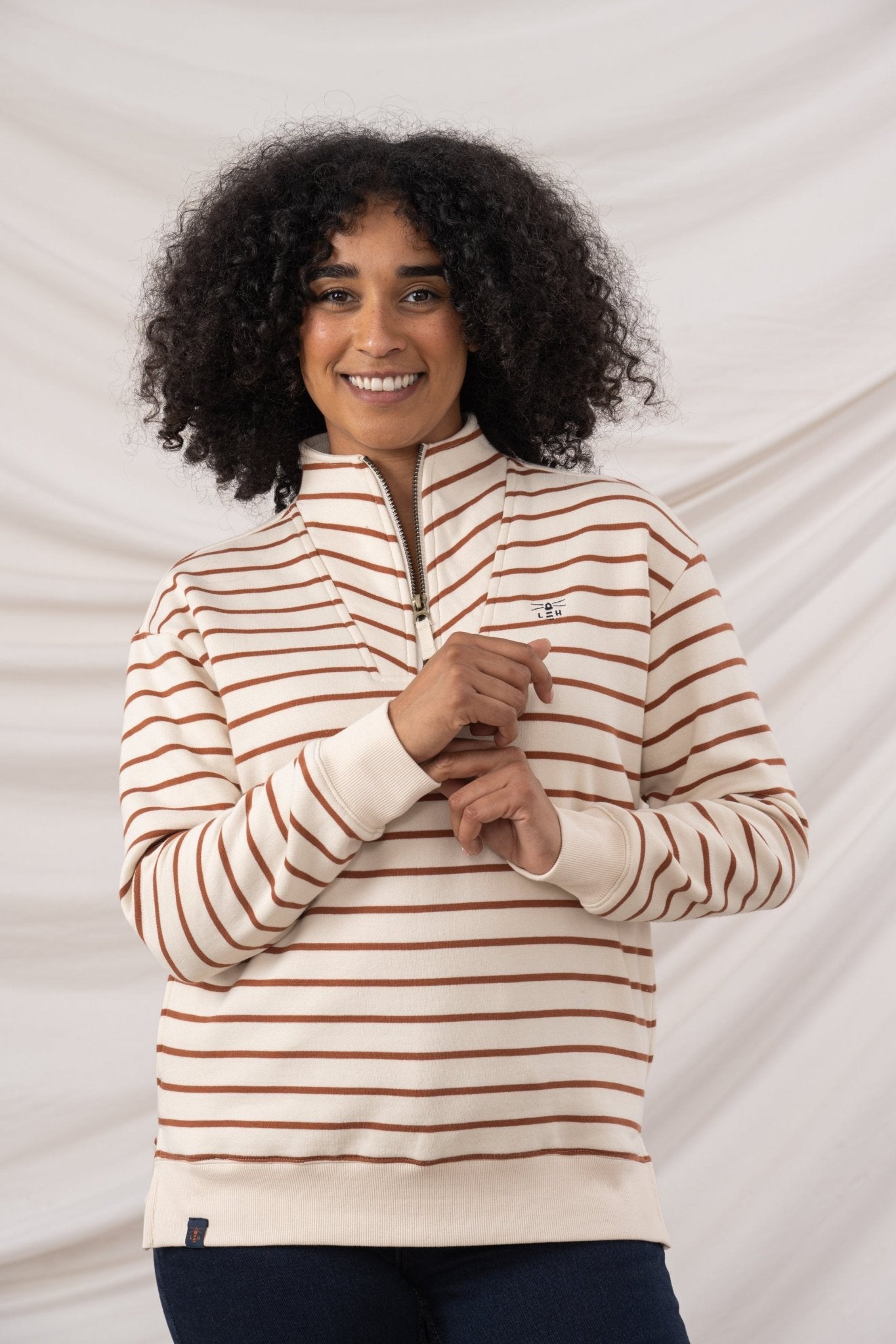 Coral Jersey - Rust Stripe - Lighthouse