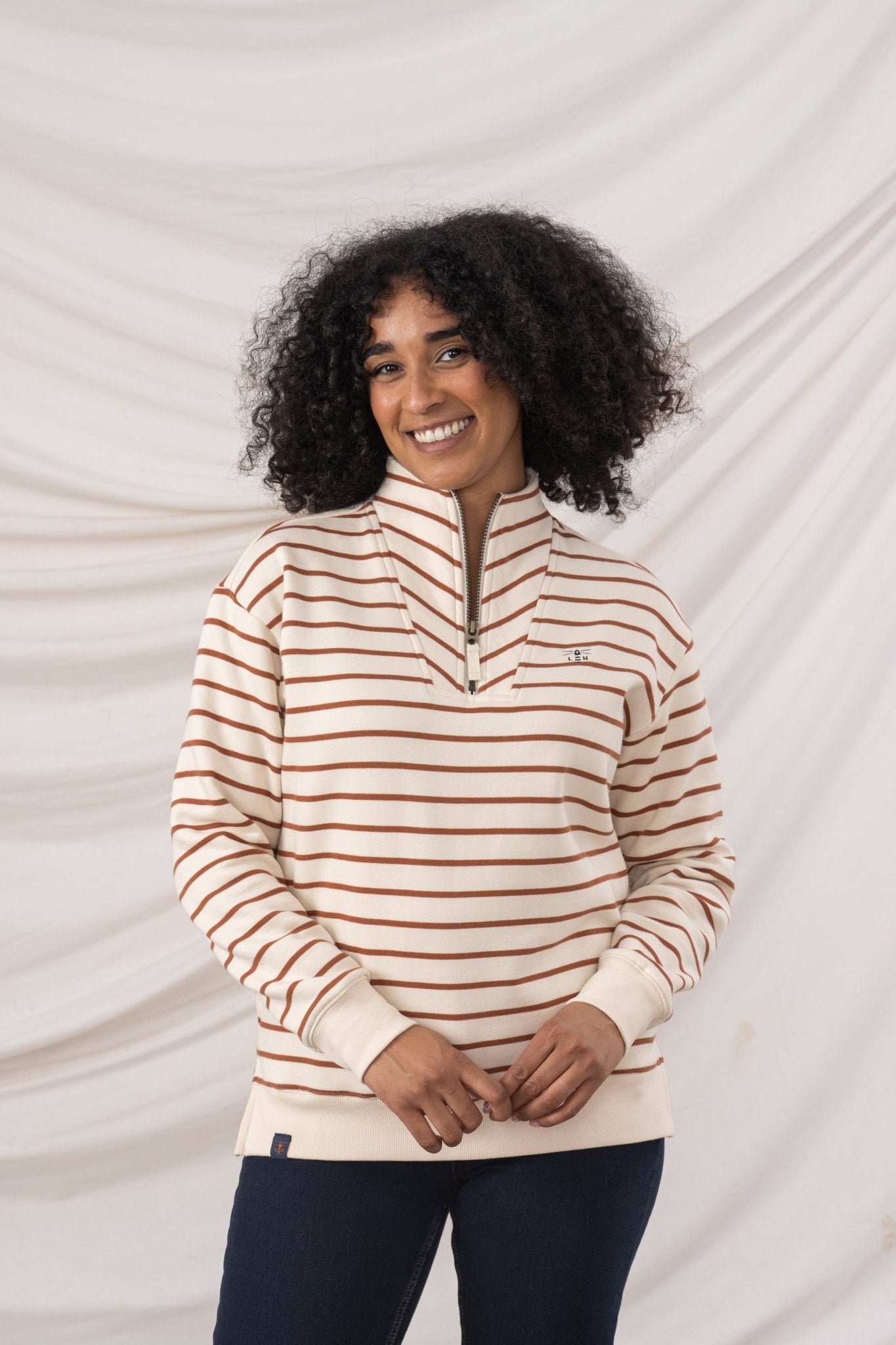 Coral Jersey - Rust Stripe - Lighthouse