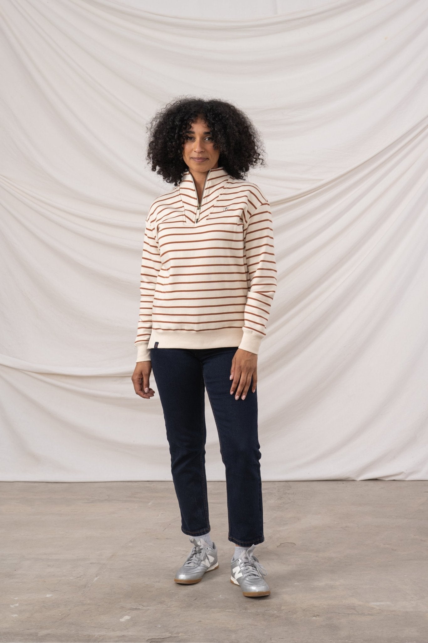 Coral Jersey - Rust Stripe - Lighthouse