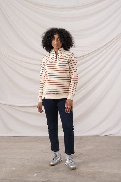 Coral Jersey - Rust Stripe - Lighthouse