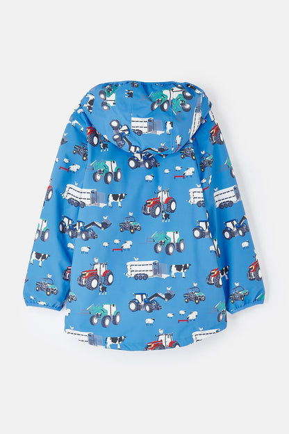 Finlay Coat - Blue Farm Print - Lighthouse