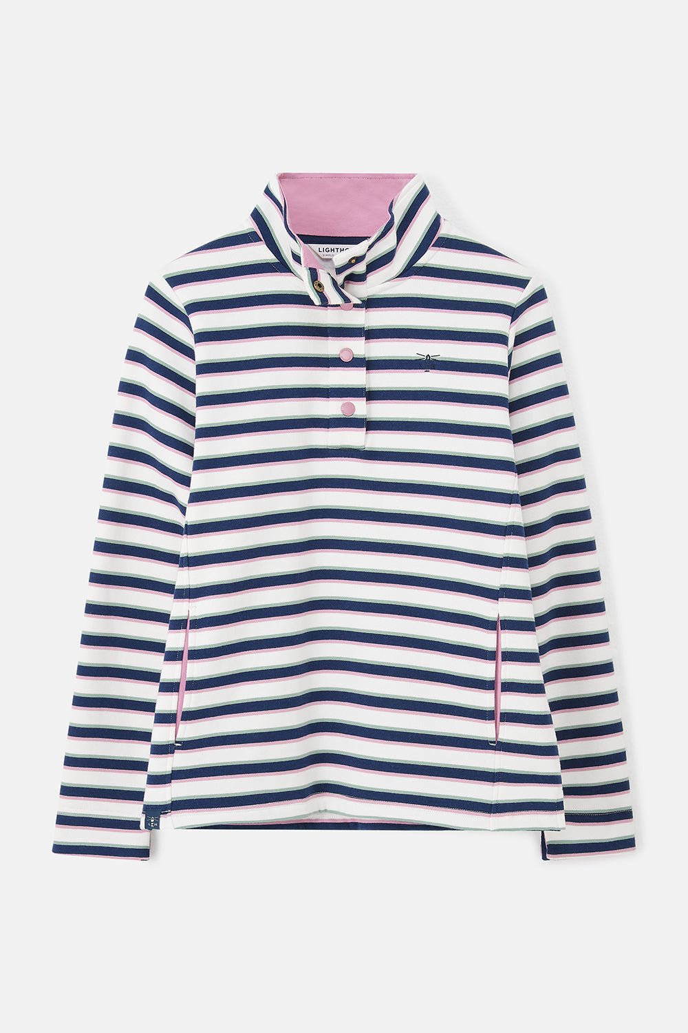 Haven Jersey - Navy Sage Rose Stripe - Lighthouse