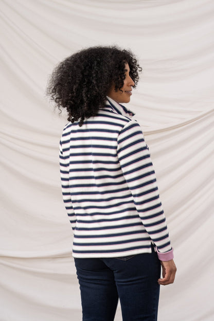 Haven Jersey - Navy Sage Rose Stripe - Lighthouse
