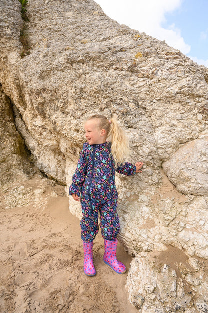 Jamie Puddlesuit - Floral Print - Lighthouse