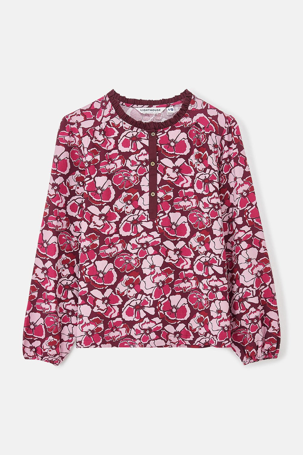 Juliette Blouse - Cranberry Floral - Lighthouse