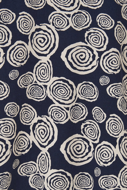 Juliette Blouse - Navy Swirl - Lighthouse