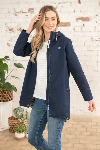 Long Beachcomber Jacket - Navy-Lighthouse