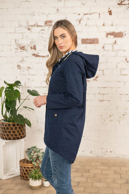 Long Beachcomber Jacket - Navy-Lighthouse