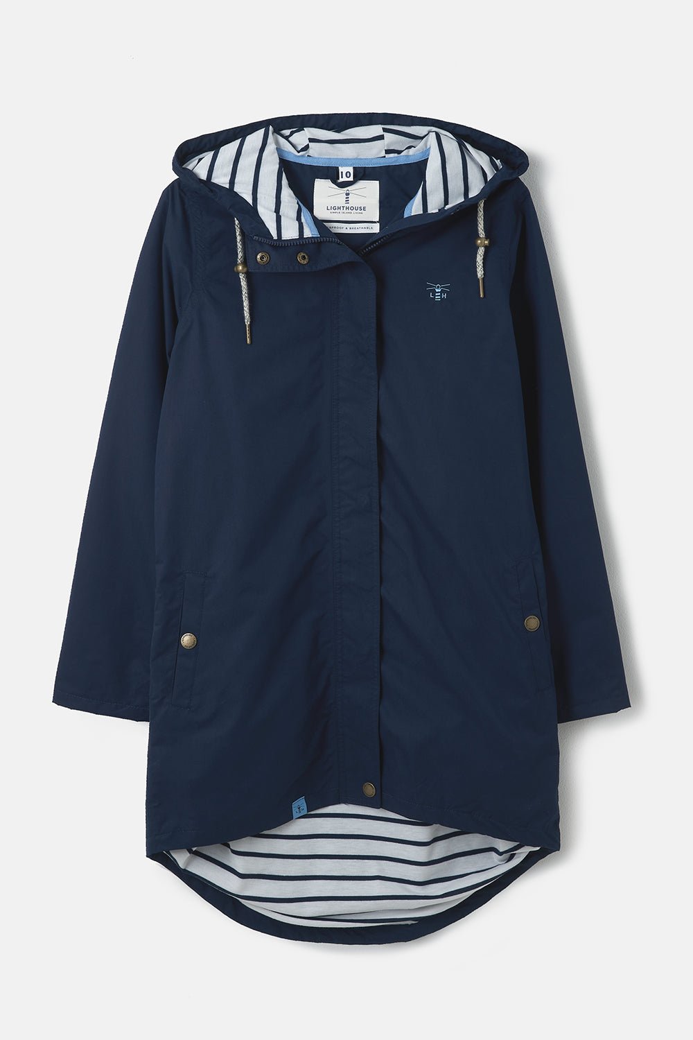 Long Beachcomber Jacket - Navy-Lighthouse