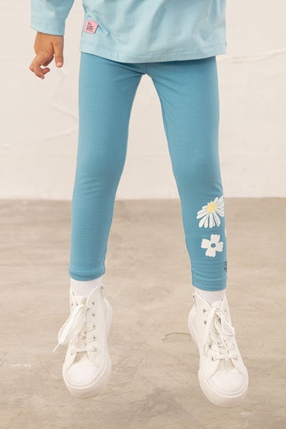 Mollie Leggings - Blue Daisy - Lighthouse