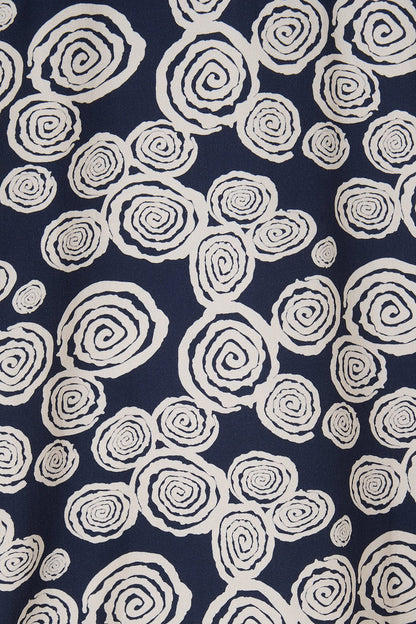 Nancy Dress - Navy Swirl - Lighthouse