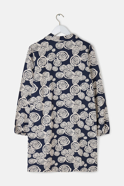 Nancy Dress - Navy Swirl - Lighthouse