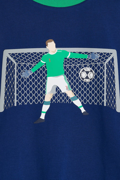 Oliver Top - Football Print - Lighthouse