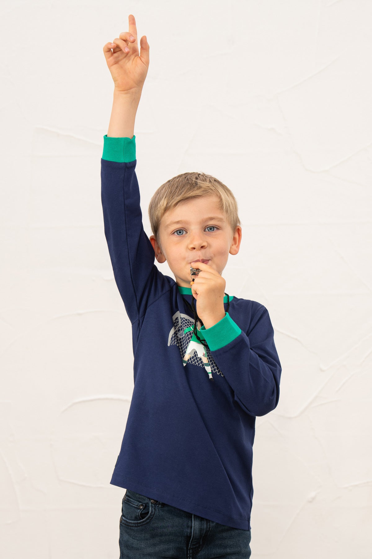 Oliver Top - Football Print - Lighthouse