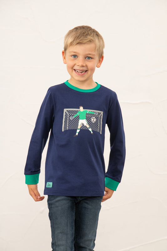 Oliver Top - Football Print - Lighthouse