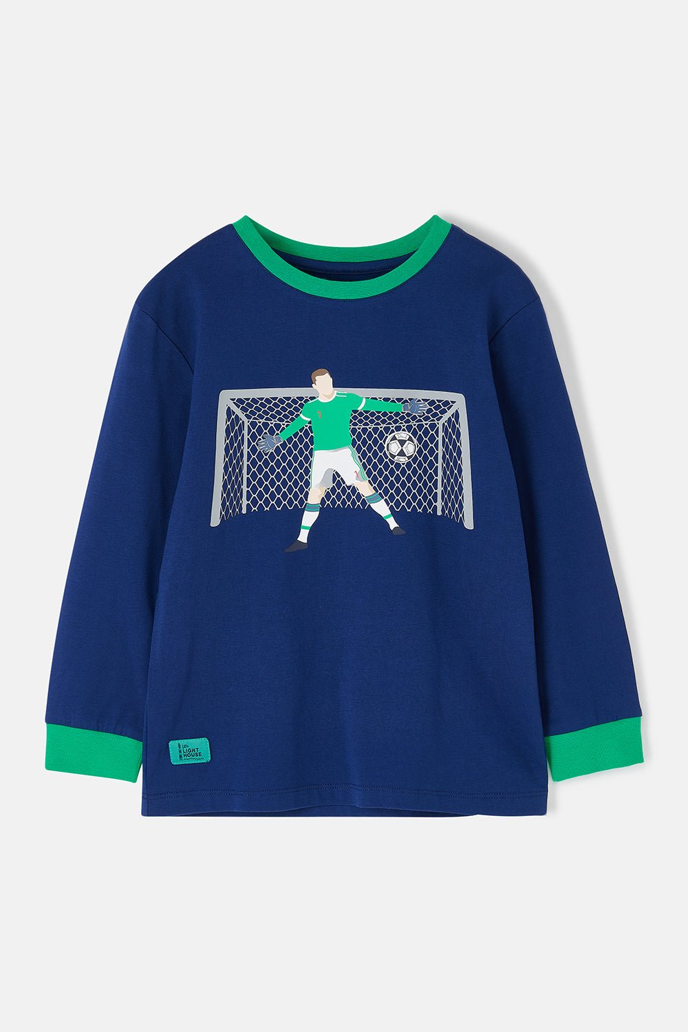 Oliver Top - Football Print - Lighthouse