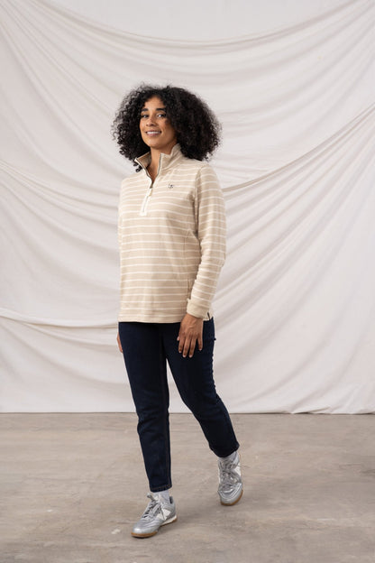 Shore Sweatshirt - Cream Stripe - Lighthouse