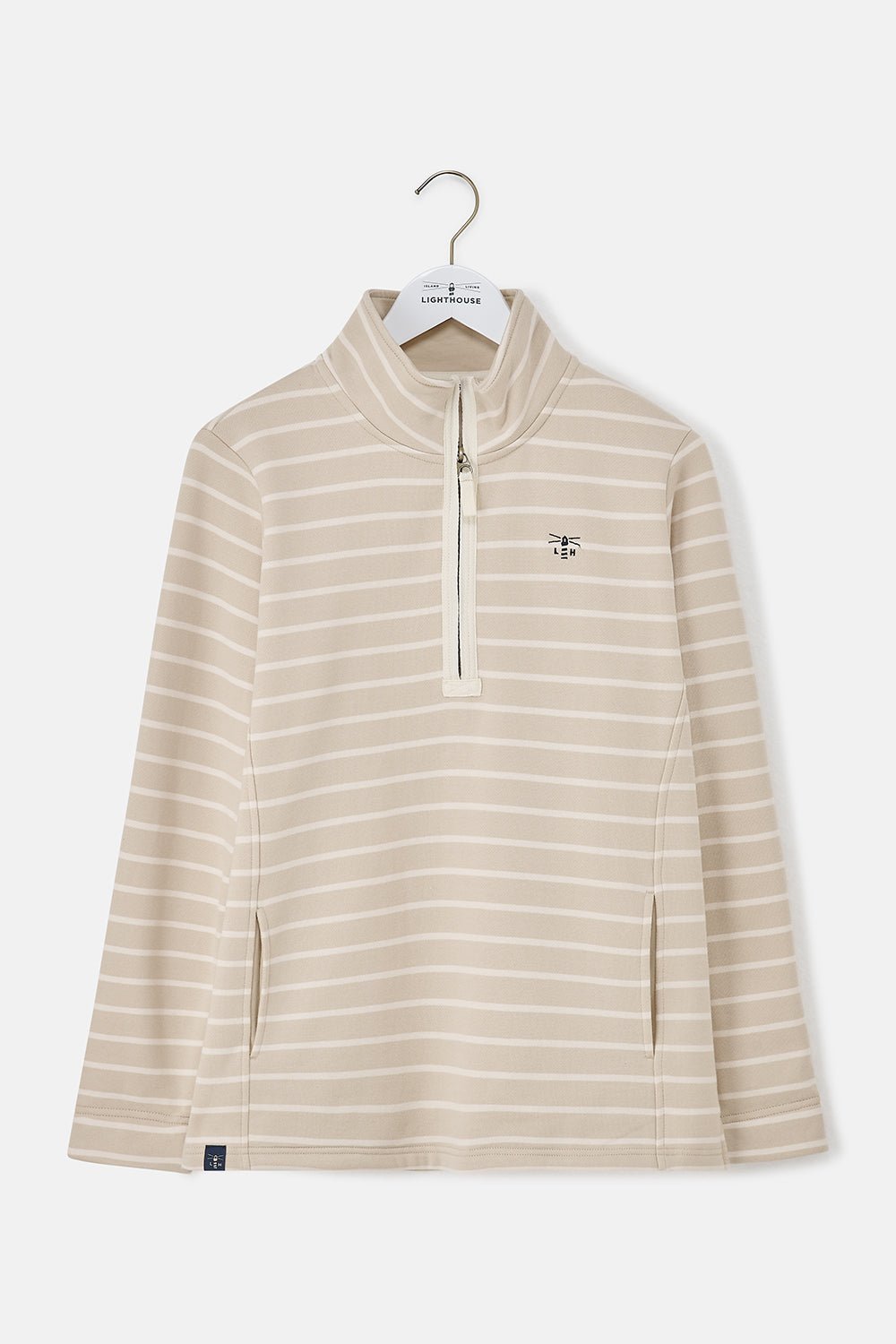 Shore Sweatshirt - Cream Stripe - Lighthouse
