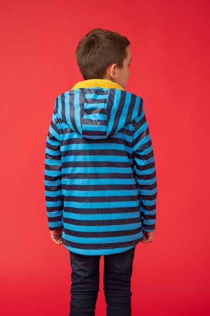 Adam Coat - Blue Eclipse Stripe - Lighthouse