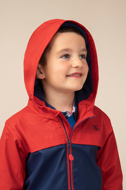 Adam Coat - Red Navy Solid - Lighthouse