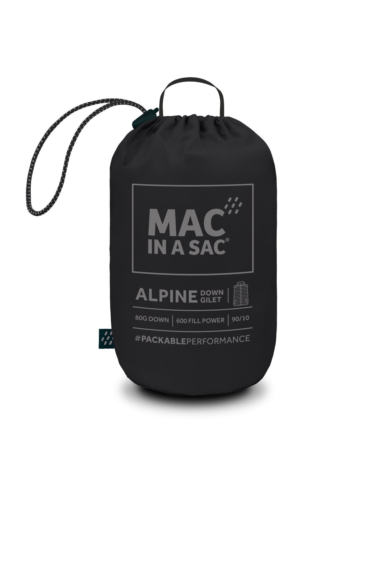 Alpine Mens Down Gilet - Jet Black-Mac in a Sac