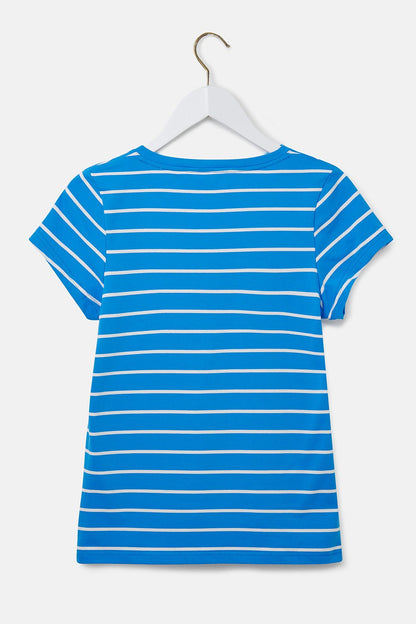 Ariana Tee - Azure Blue Stripe-Lighthouse