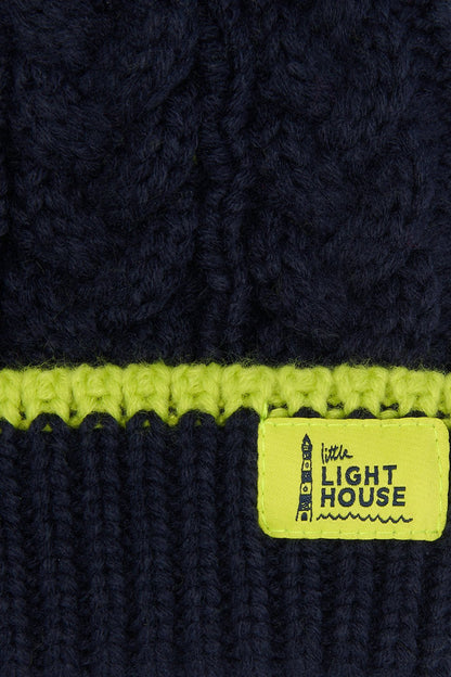 Bobbie Bobble Hat - Navy Lime-Lighthouse