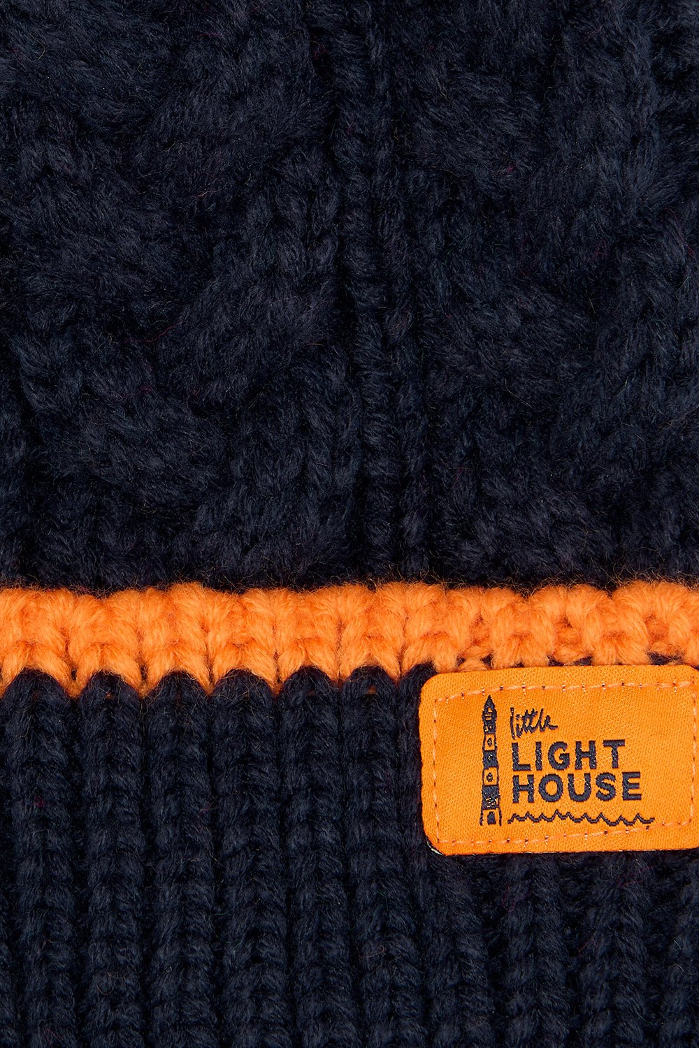 Bobbie Bobble Hat - Navy Orange-Lighthouse