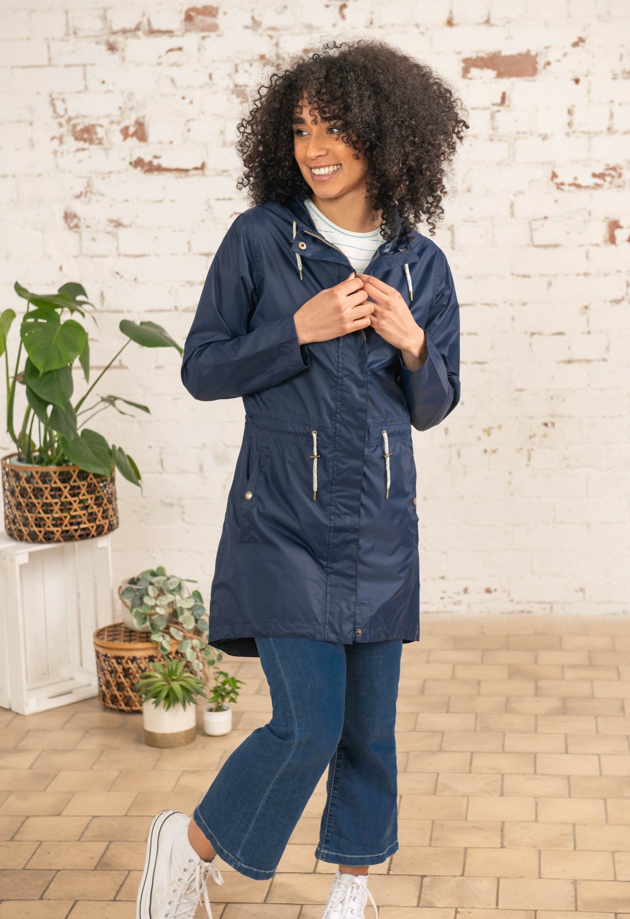 Cara Rain Parka - Navy-Lighthouse