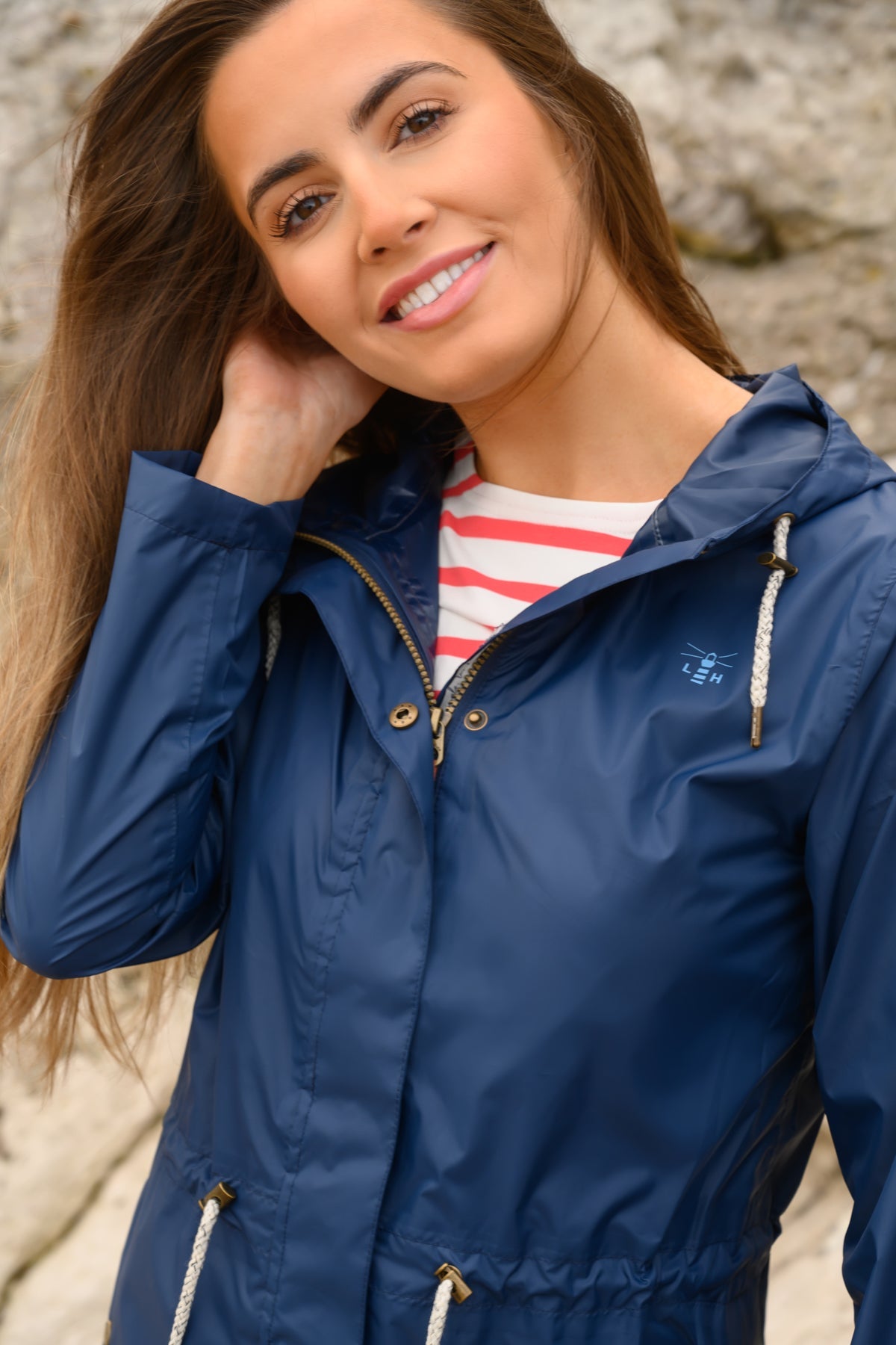 Cara Rain Parka - Navy-Lighthouse